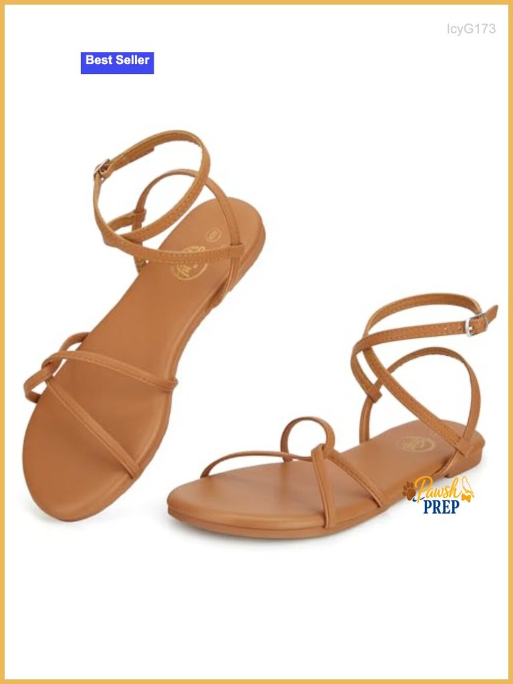 Strappy Cross Lace Up Ankle Strap Flat Sandals, Lightweight Open Toe Gladiator